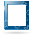 glassy frame with snowflakes isolated on white vector image vector image