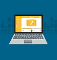 media player application app template with flat vector image vector image