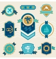 travel and tourism badges ribbons labels vector image