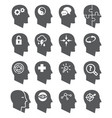 psychology icons set vector image vector image
