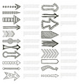 doodle arrows collection vector image vector image