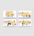 omnichannel landing page template set several vector image vector image