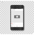 phone with social network photo frame vector image