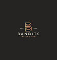 premium monogram letter b logo vector image