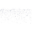 silver glitter confetti on white background vector image