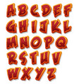 comic alphabet font set vector image vector image