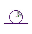 cyclist making stunt vector image