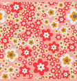 flat flowers seamless pattern vector image