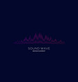 sound wave equalizer on dark vector image