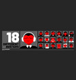 set of different people and pets avatars icons vector image