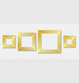 square golden frames set vector image vector image