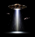 ufo unidentified flying object futuristic vector image