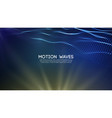 3d glowing abstract digital wave particles vector image