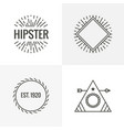 hipster burst logo sun text anchor sun ray cross vector image