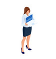 isometric business women stylish isolated on white vector image