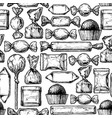 pattern with different sweets vector image vector image