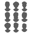 people horror faces silhouette extremely vector image