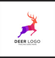 abstract deer logo colorful vector image vector image
