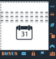 calendar icon flat vector image