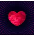 heart made of triangles vector image