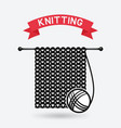 knitting tools hand made symbol vector image vector image