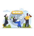 surfing internet concept vector image vector image