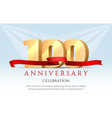 birthday 100 poster vector image vector image