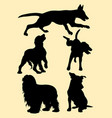 dog pet animal silhouette vector image