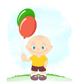 little boy with toy balloons vector image