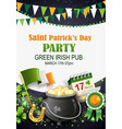 pot with gold and flag ireland vector image vector image