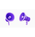 3d icons of loudspeaker megaphone vector image