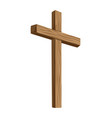 christian of wooden cross happy vector image vector image