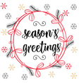 christmas calligraphy season s greetings hand vector image