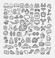 hotel icons hand drawing sketch style vector image
