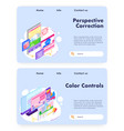 house architect design and colors control vector image