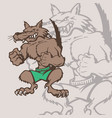 wolves cartoon characters character vector image