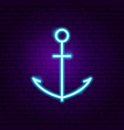 anchor neon label vector image