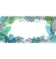 background with palm leaves vector image
