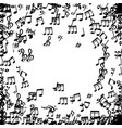doodle music notes pattern background abstract vector image vector image
