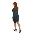 isometric business women stylish isolated on white vector image