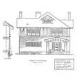 resident front elevation elevations vector image