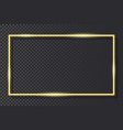 golden neon frame on transparent background vector image vector image