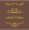 collection of dividers calligraphic style vector image