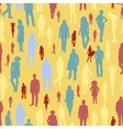 large group of people seamless pattern vector image vector image