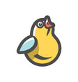 tit bird simple icon cartoon vector image vector image