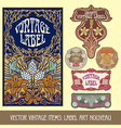 vintage items vector image