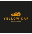 yellow abstraction car icon logo flat style vector image vector image