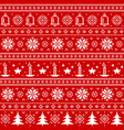christmas sweater seamless pattern xmas ornaments vector image vector image