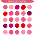 grunge circle brush strokes vector image vector image
