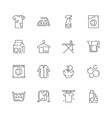 laundry service icons washing clothes laundromat vector image vector image